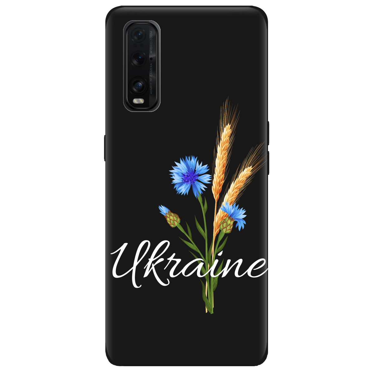 Чехол для Oppo Find X2 черный матовый soft touch Незалежна Україна - фото 1