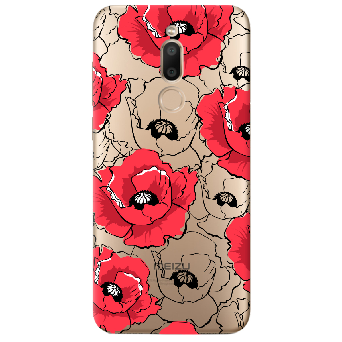 Чехол для Meizu M6T Red poppy - фото 1