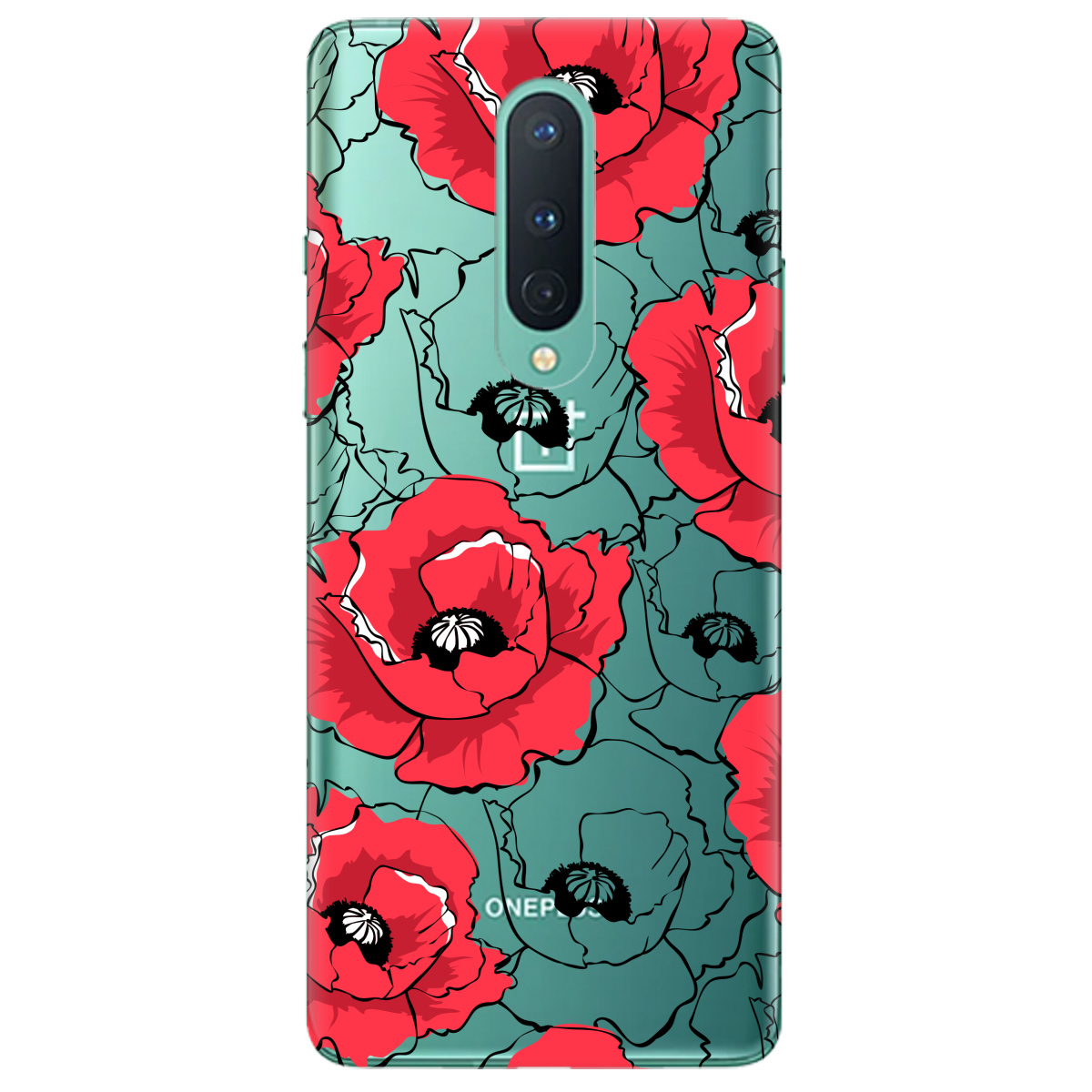 Чехол для OnePlus 8 Red poppy - фото 1