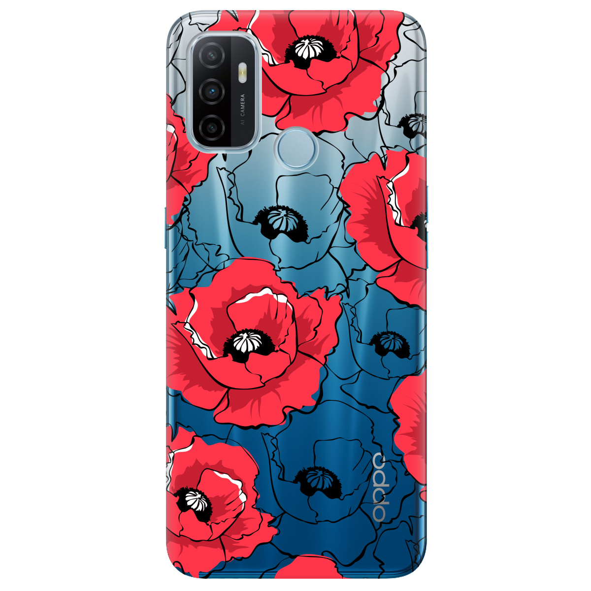Чехол для Oppo A53/ A32/ A33 Red poppy - фото 1
