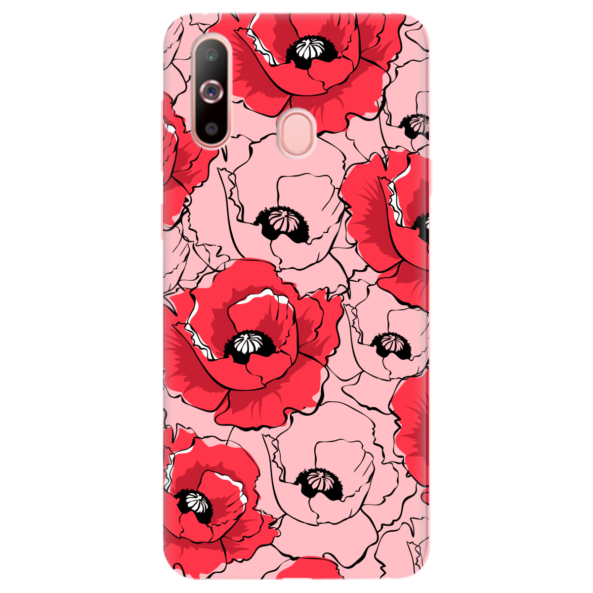 Чохол для Samsung Galaxy M40 ніжно-рожевий матовий soft touch Red poppy - фото 1