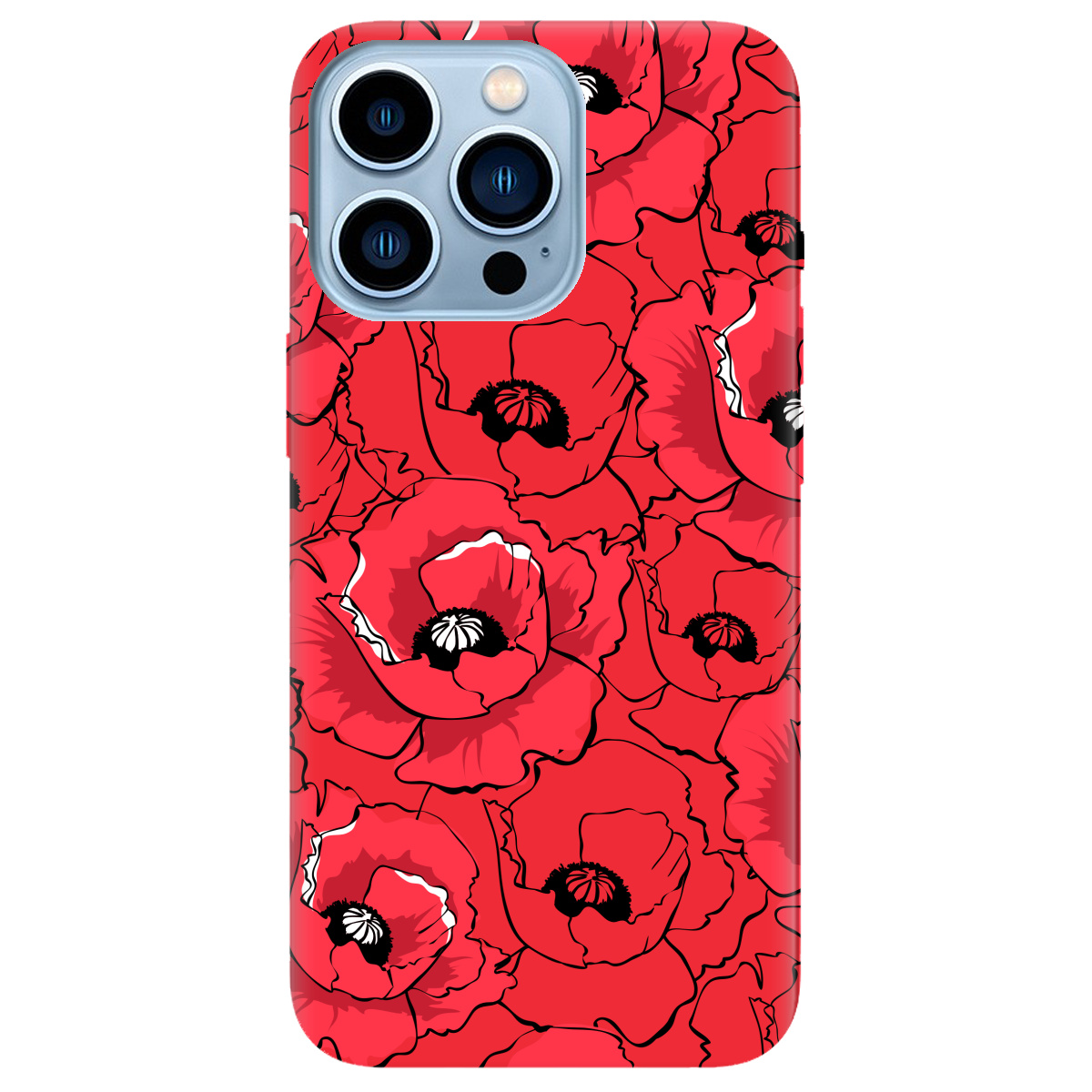 Чохол для Apple iPhone 13 Pro Max яскраво-червоний матовий soft touch Red poppy - фото 1