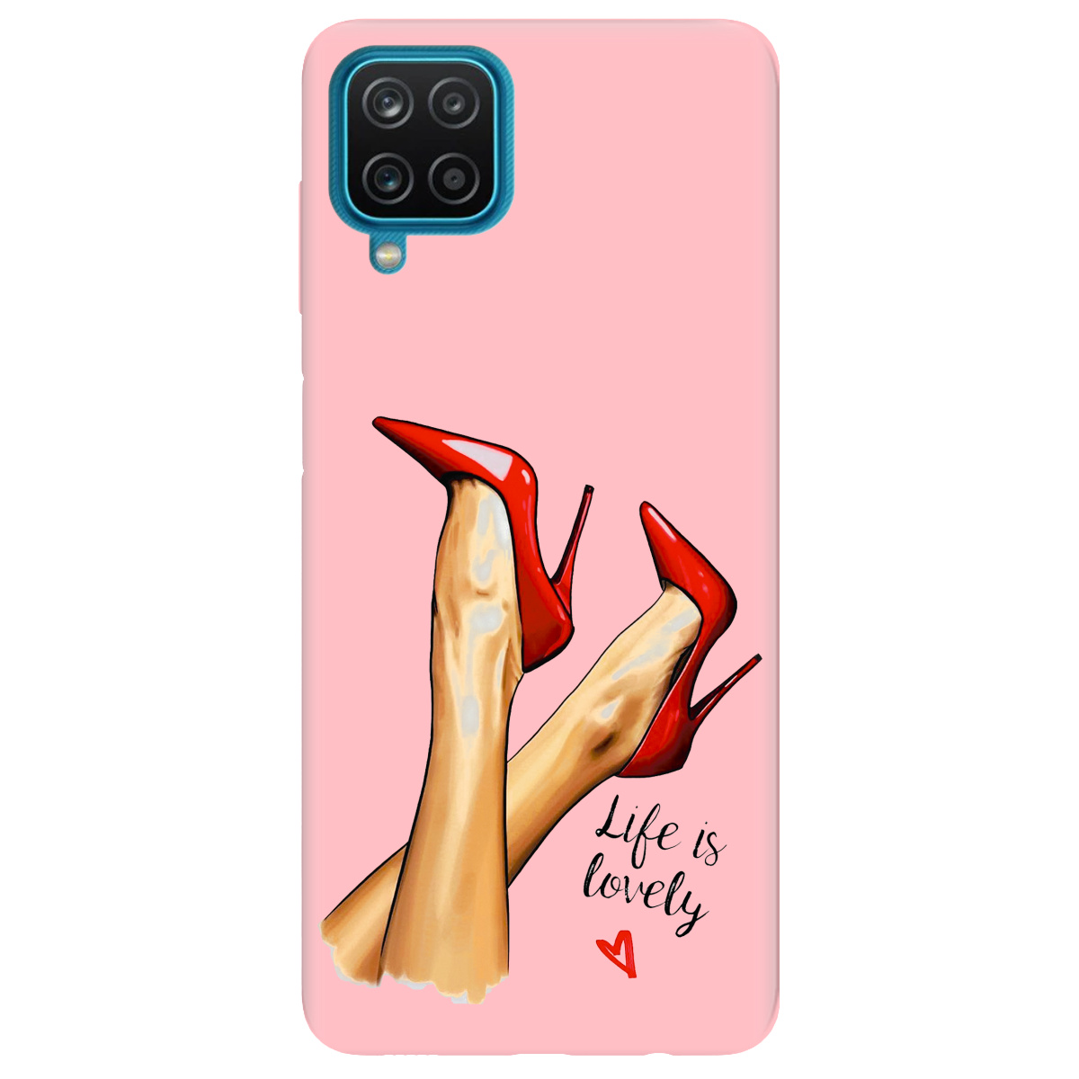 Чехол для Samsung Galaxy A12 5G нежно-розовый матовый soft touch Lovely - фото 1