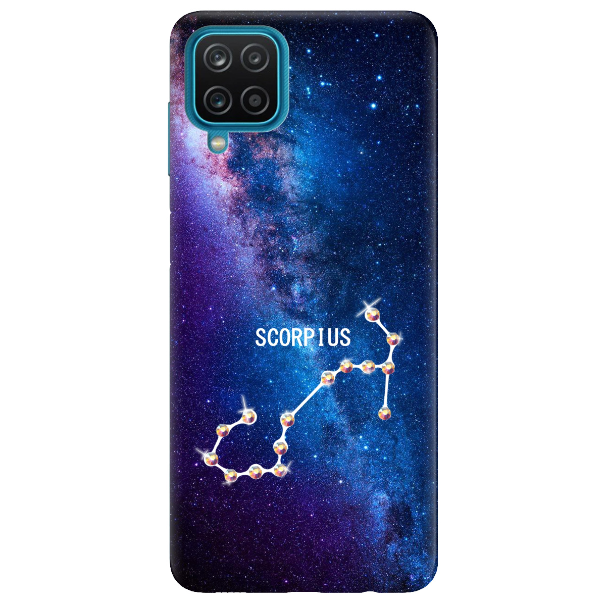 Чехол для Samsung Galaxy A12 5G Scorpius (Скорпион) со стразами - фото 1