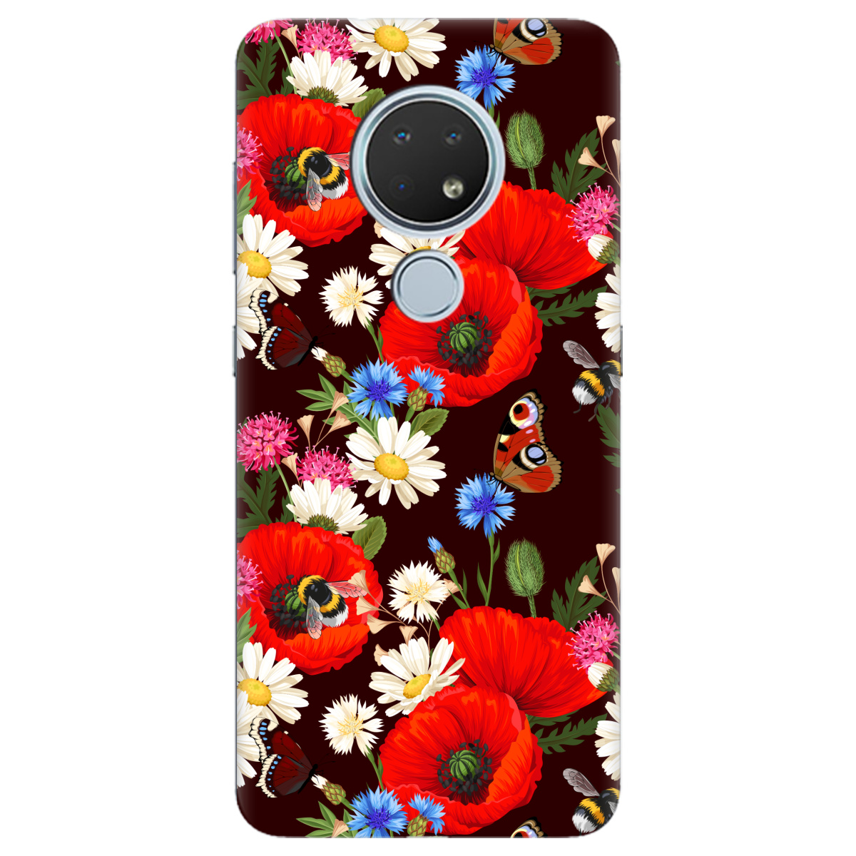 Чехол для Nokia 6.2 Лугові квіти - фото 1