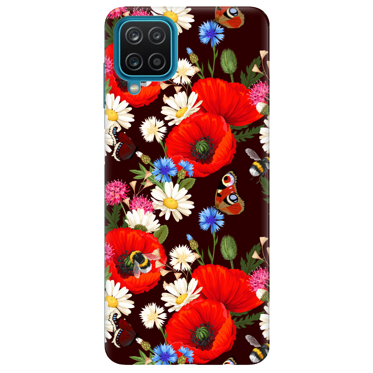 Чехол для Samsung Galaxy F12 Лугові квіти - фото 1