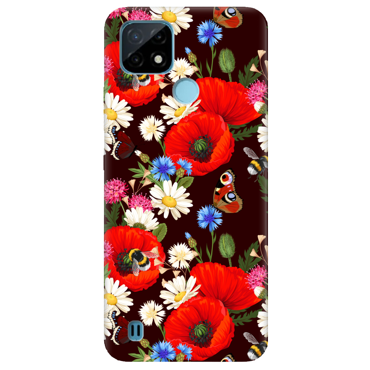 Чехол для Realme С21 Лугові квіти - фото 1