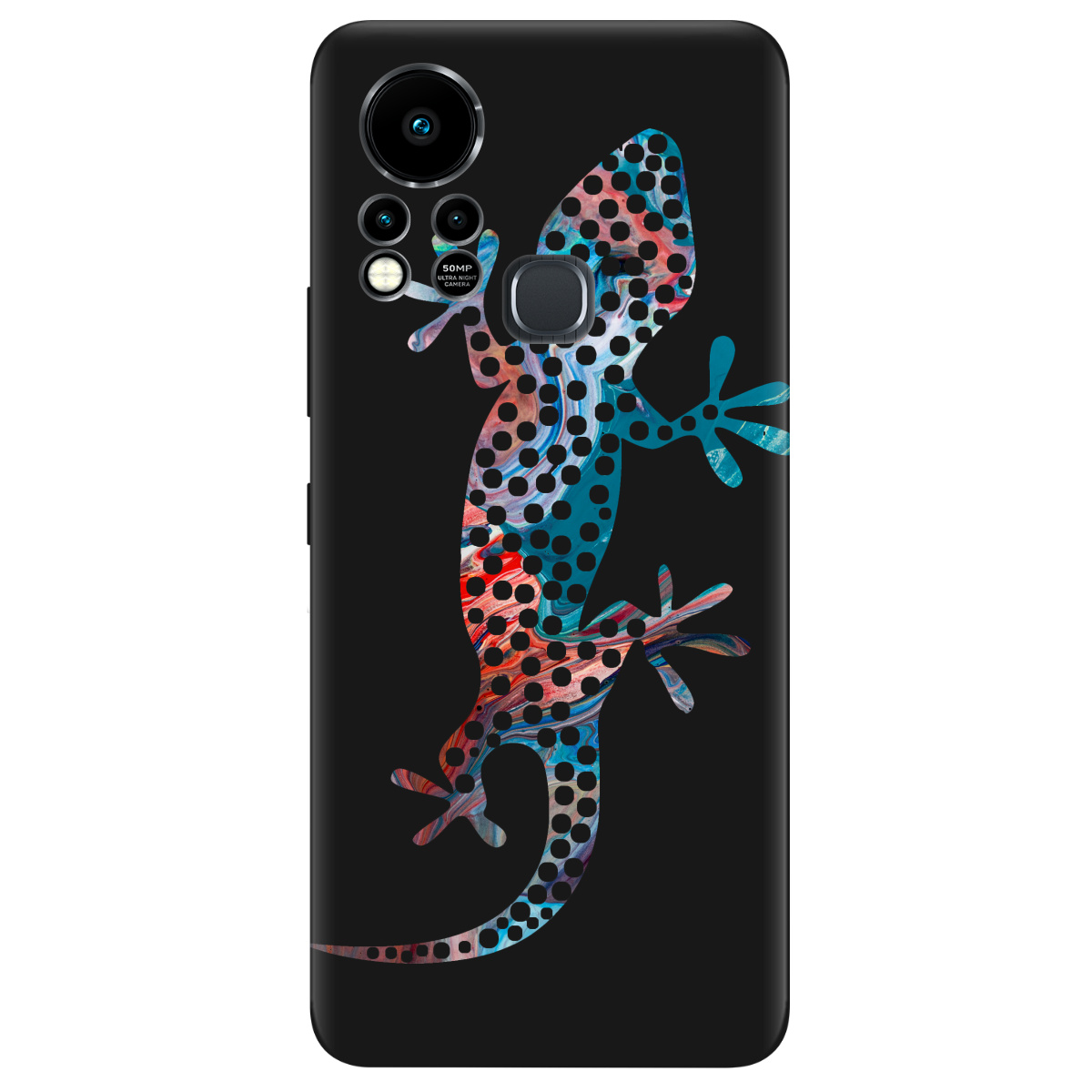 Чехол для Infinix Hot 11s черный матовый soft touch Chameleon - фото 1