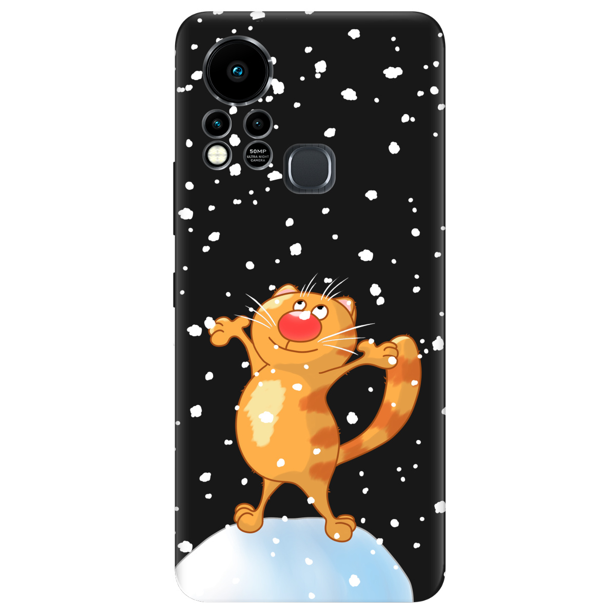 Чехол для Infinix Hot 11s черный матовый soft touch By Happy - фото 1