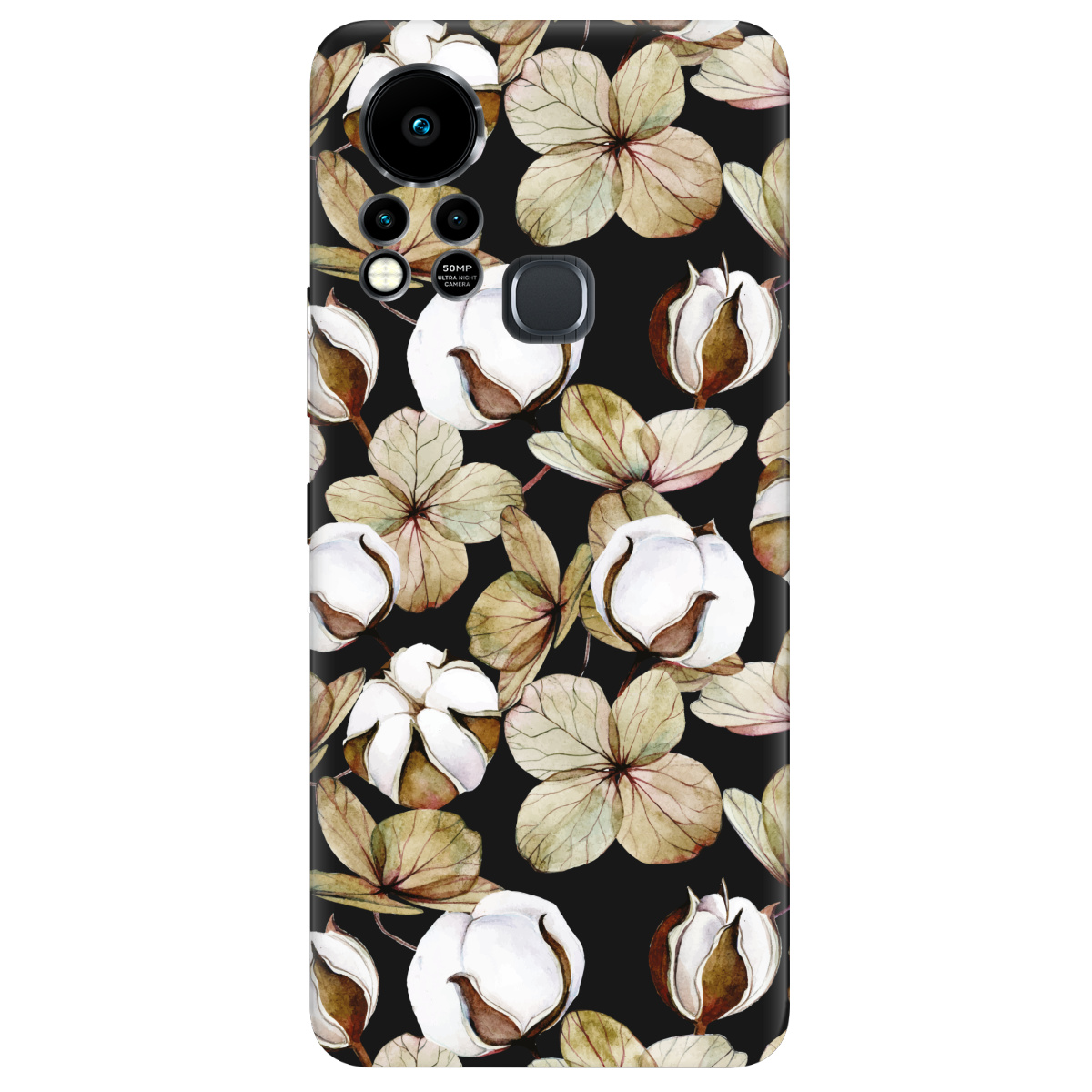 Чехол для Infinix Hot 11s черный матовый soft touch Бавовна - фото 1