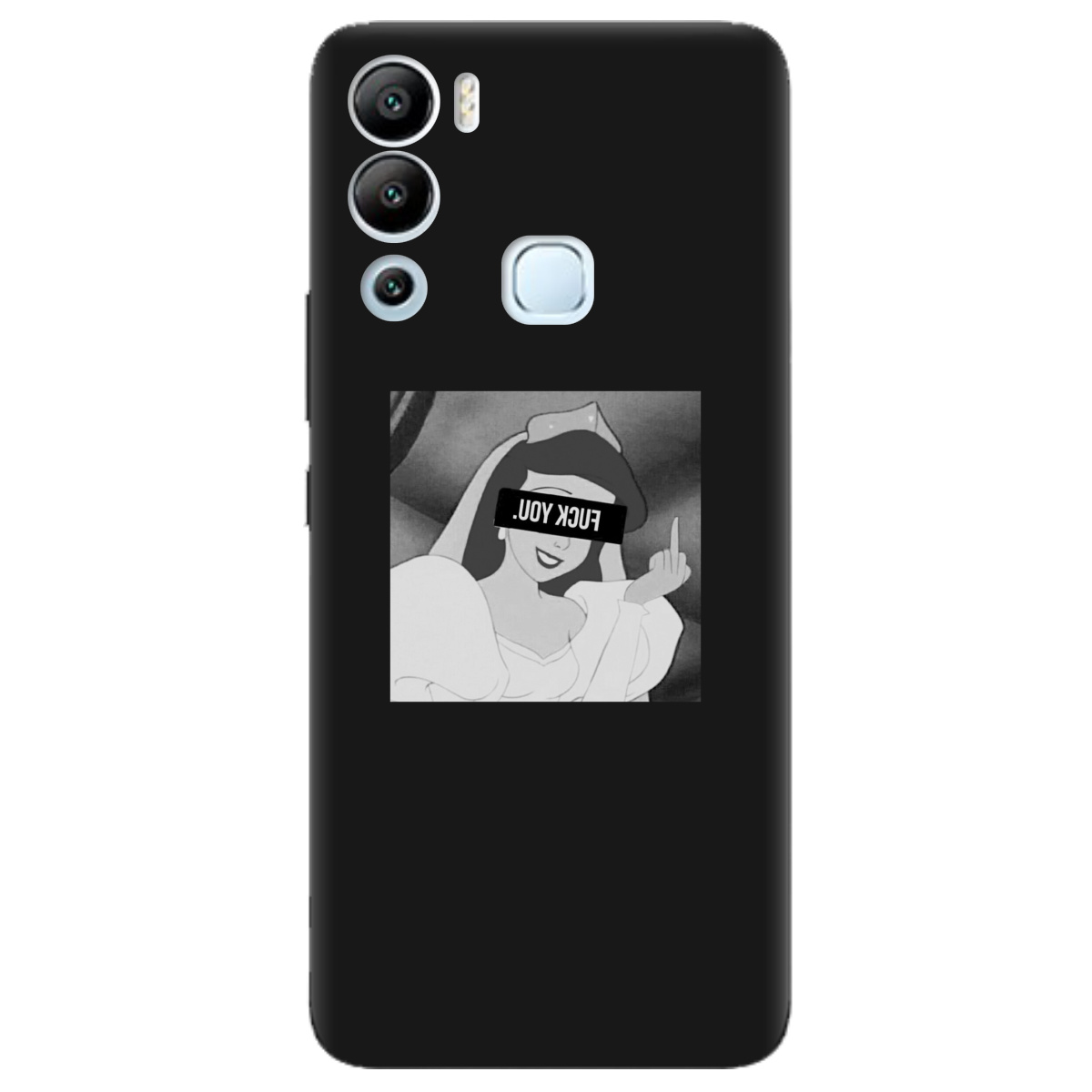 Чехол для Infinix Hot 12i черный матовый soft touch You - фото 1