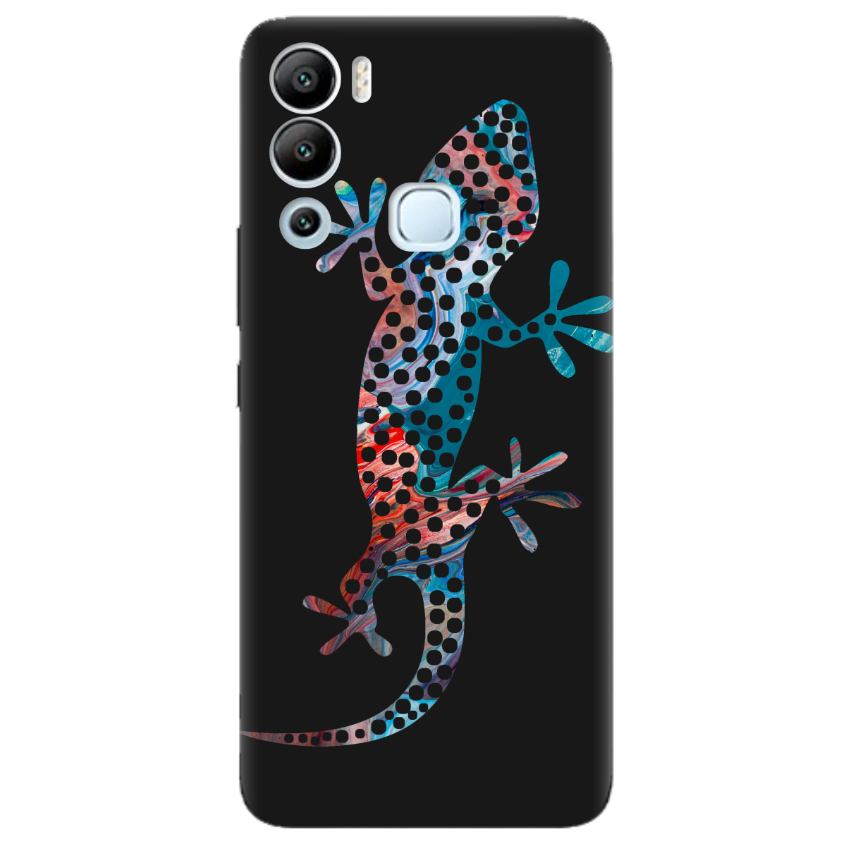 Чехол для Infinix Hot 12i черный матовый soft touch Chameleon - фото 1