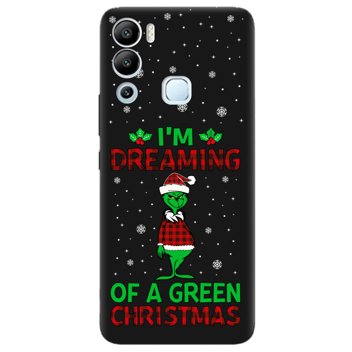 Чехол для Infinix Hot 12i черный матовый soft touch I'm dreaming - фото 1