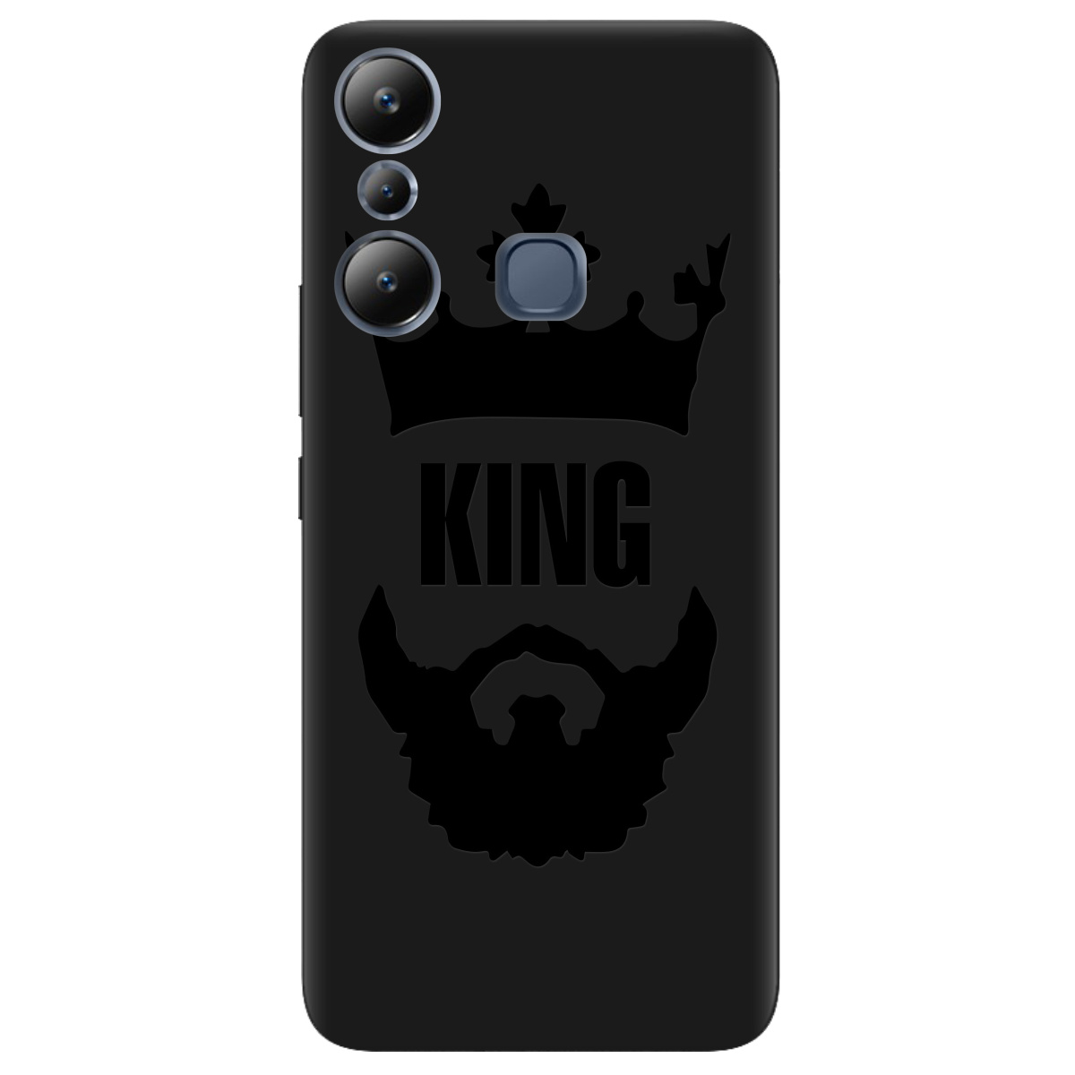 Чехол для Infinix Hot 20i черный матовый soft touch King - фото 1