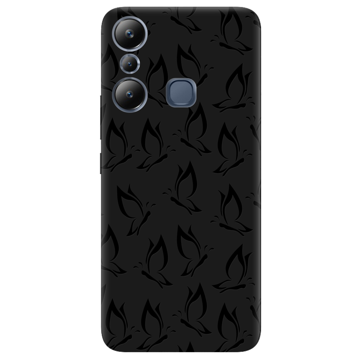 Чохол для Infinix Hot 20i чорний матовий soft touch Butterfly - фото 1