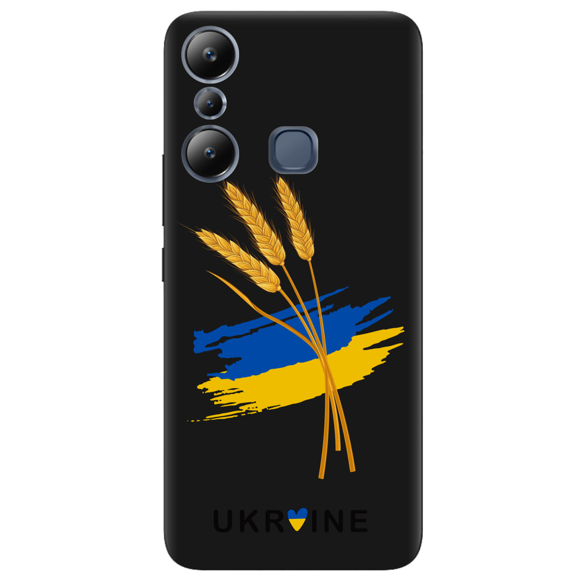 Чехол для Infinix Hot 20i черный матовый soft touch Spikelets - фото 1