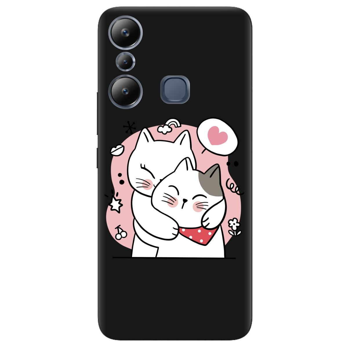 Чехол для Infinix Hot 20i черный матовый soft touch Embrace - фото 1