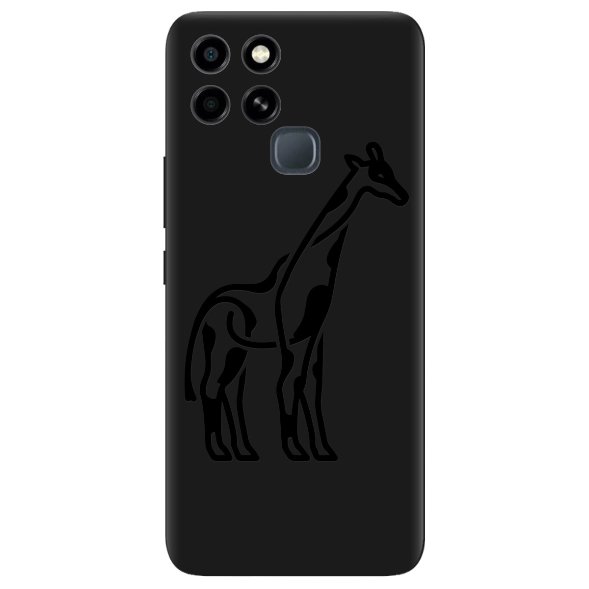 Чехол для Infinix Smart 6 черный матовый soft touch Giraffe - фото 1