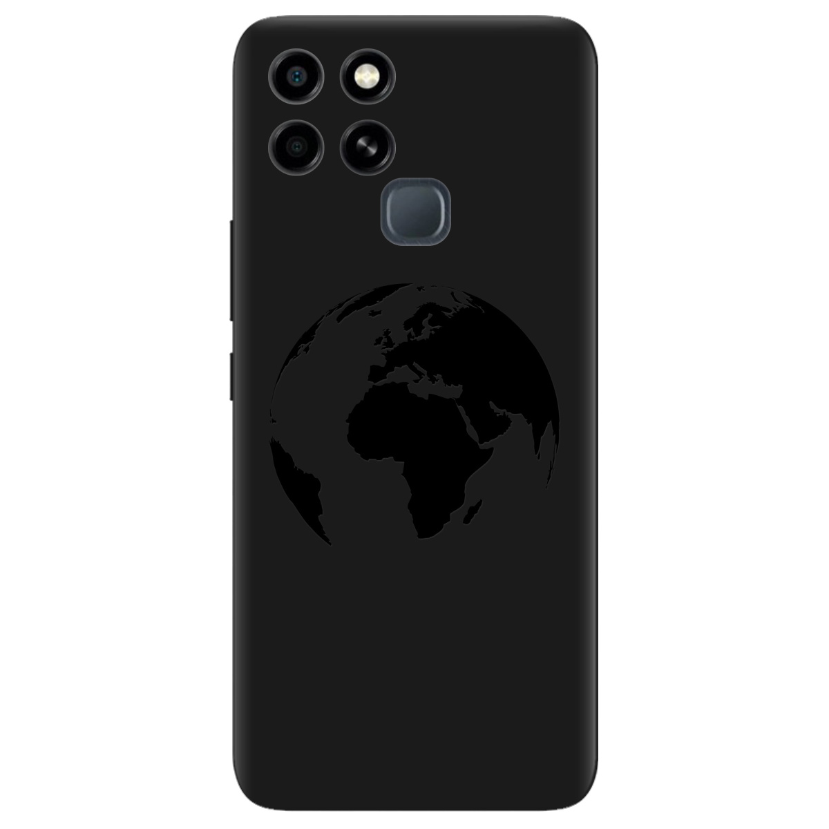 Чехол для Infinix Smart 6 черный матовый soft touch Planet - фото 1