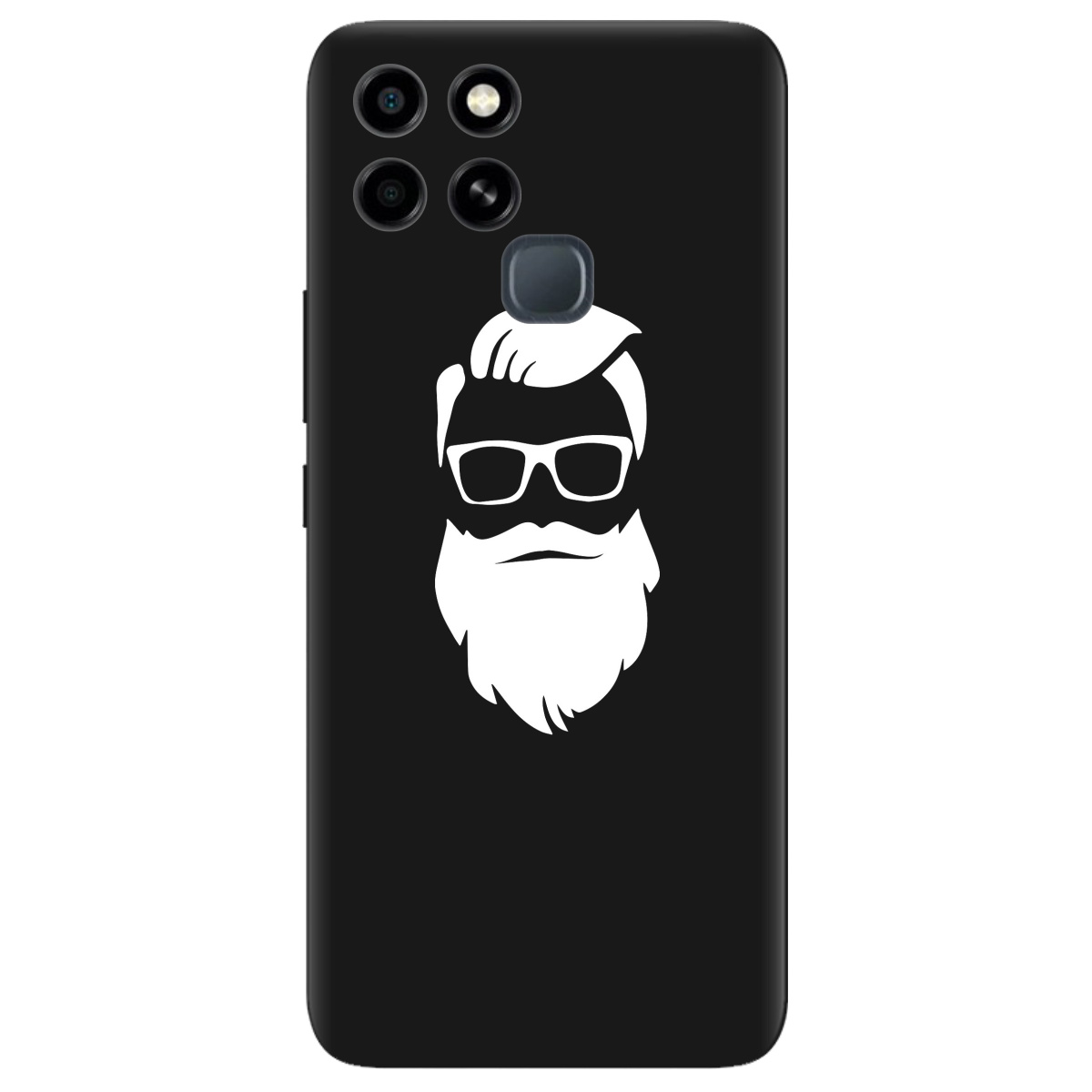 Чехол для Infinix Smart 6 черный матовый soft touch Beard - фото 1