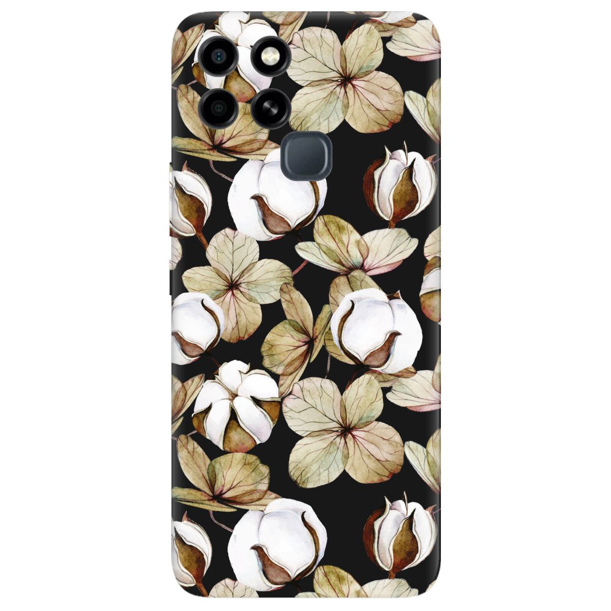 Чехол для Infinix Smart 6 черный матовый soft touch Бавовна - фото 1