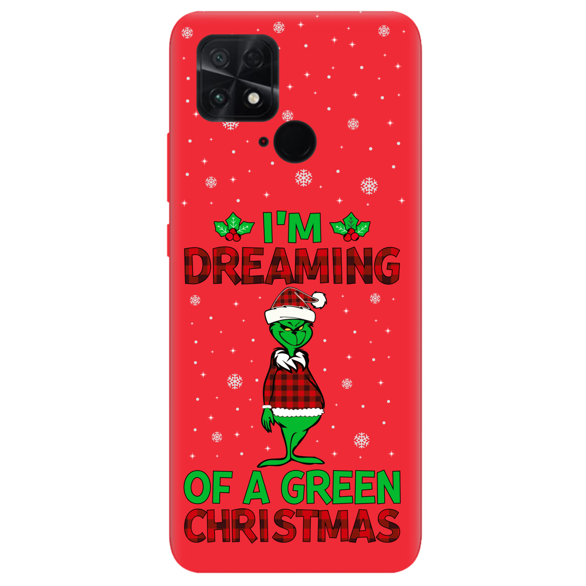 Чехол для Xiaomi Poco C40 ярко-красный матовый soft touch I'm dreaming - фото 1