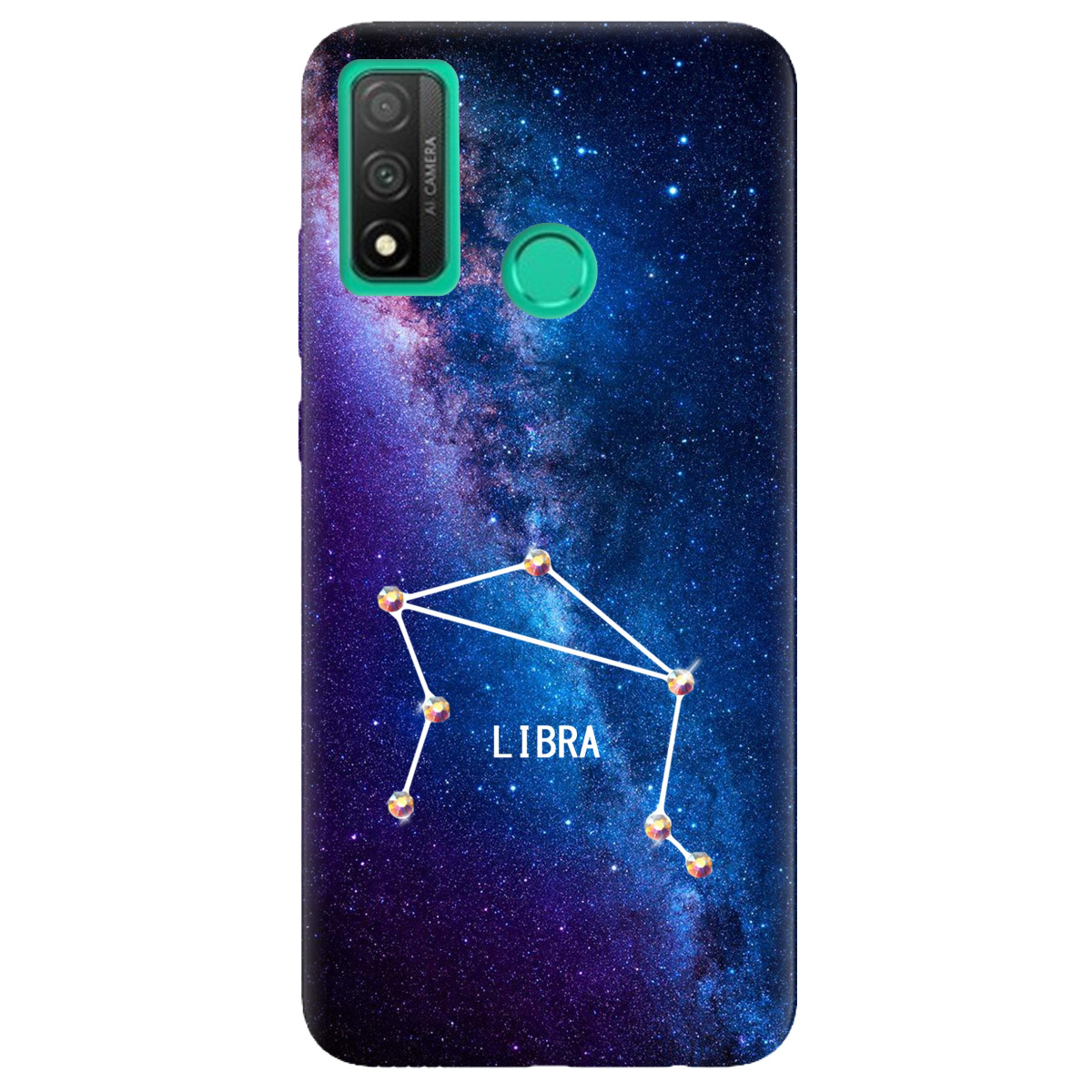 Чехол для Huawei P Smart 2020 Libra (Весы) со стразами - фото 1