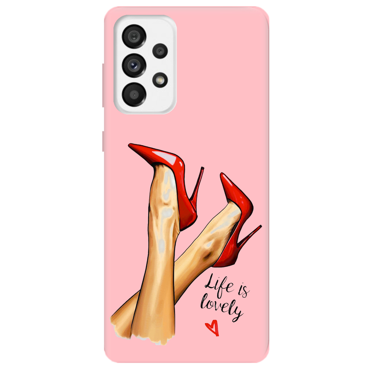 Чехол для Samsung Galaxy A73 нежно-розовый матовый soft touch Lovely - фото 1