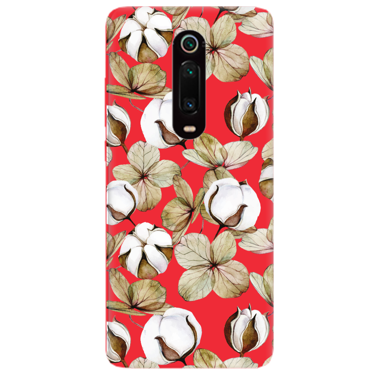 Чехол для Xiaomi Mi 9T ярко-красный матовый soft touch Бавовна - фото 1