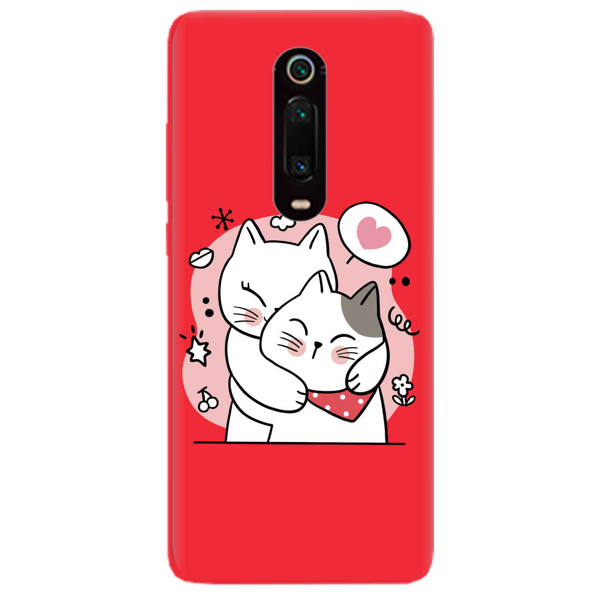 Чехол для Xiaomi Mi 9T ярко-красный матовый soft touch Embrace - фото 1