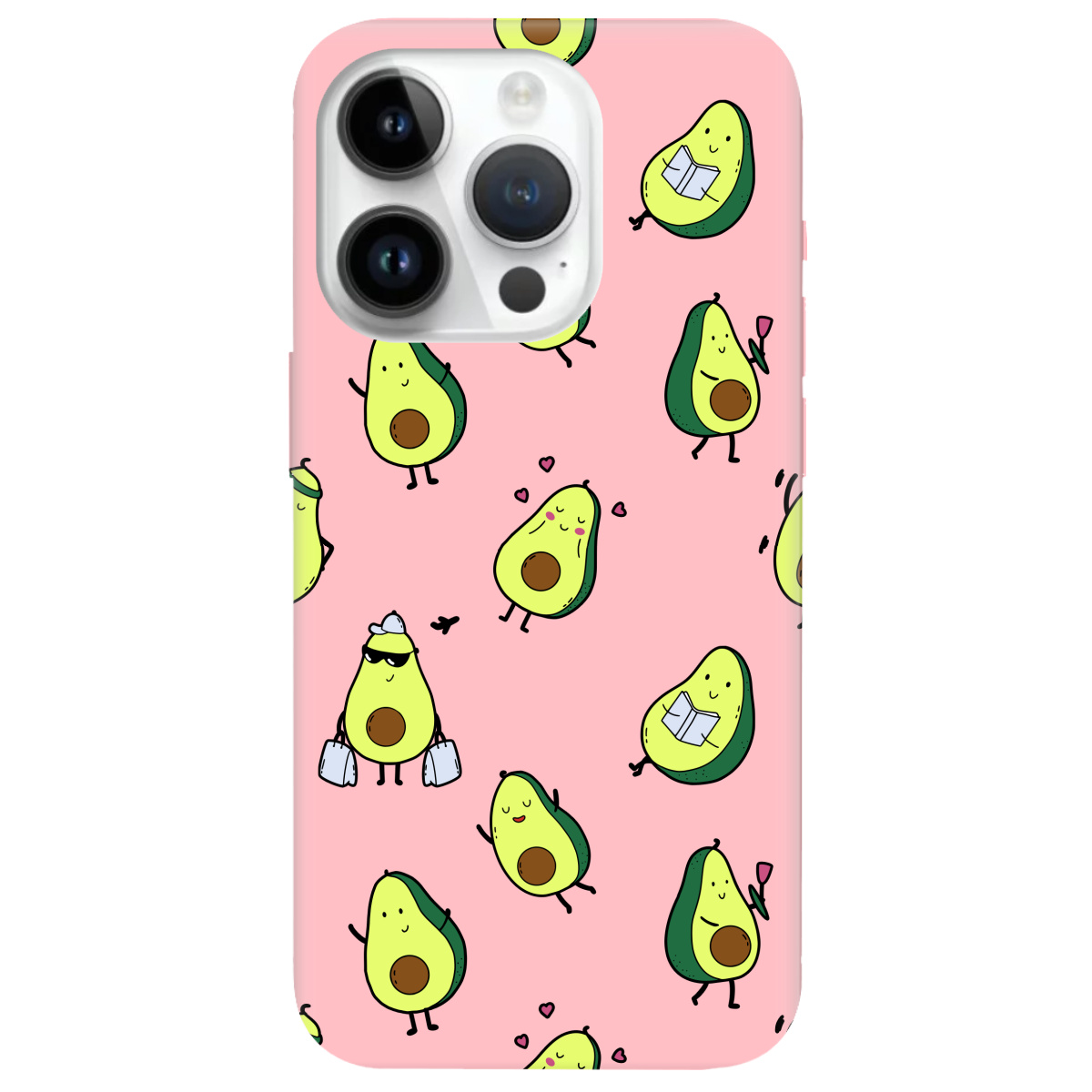 Чохол для Apple iPhone 14 Pro Max ніжно-рожевий матовий soft touch Cute avocado - фото 1
