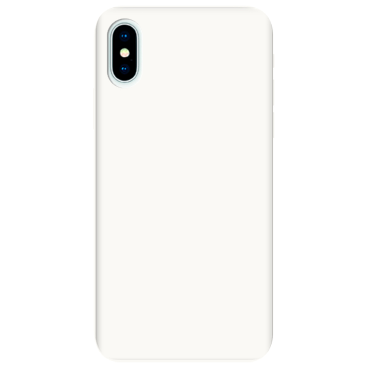 Чехол для Apple iPhone X белый матовый soft touch - фото 1