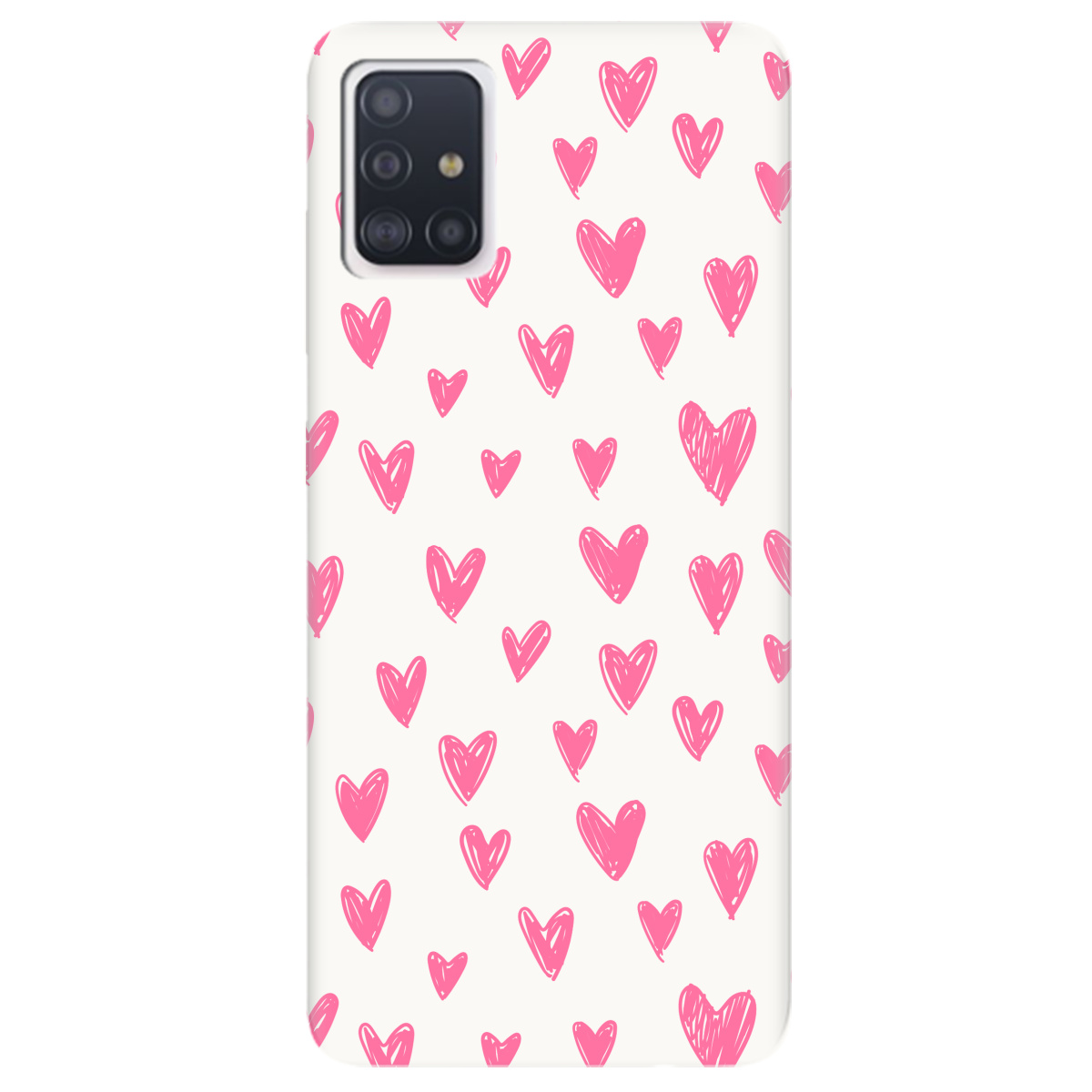 Чехол для Samsung Galaxy A51 белый матовый soft touch You are my Valentine - фото 1