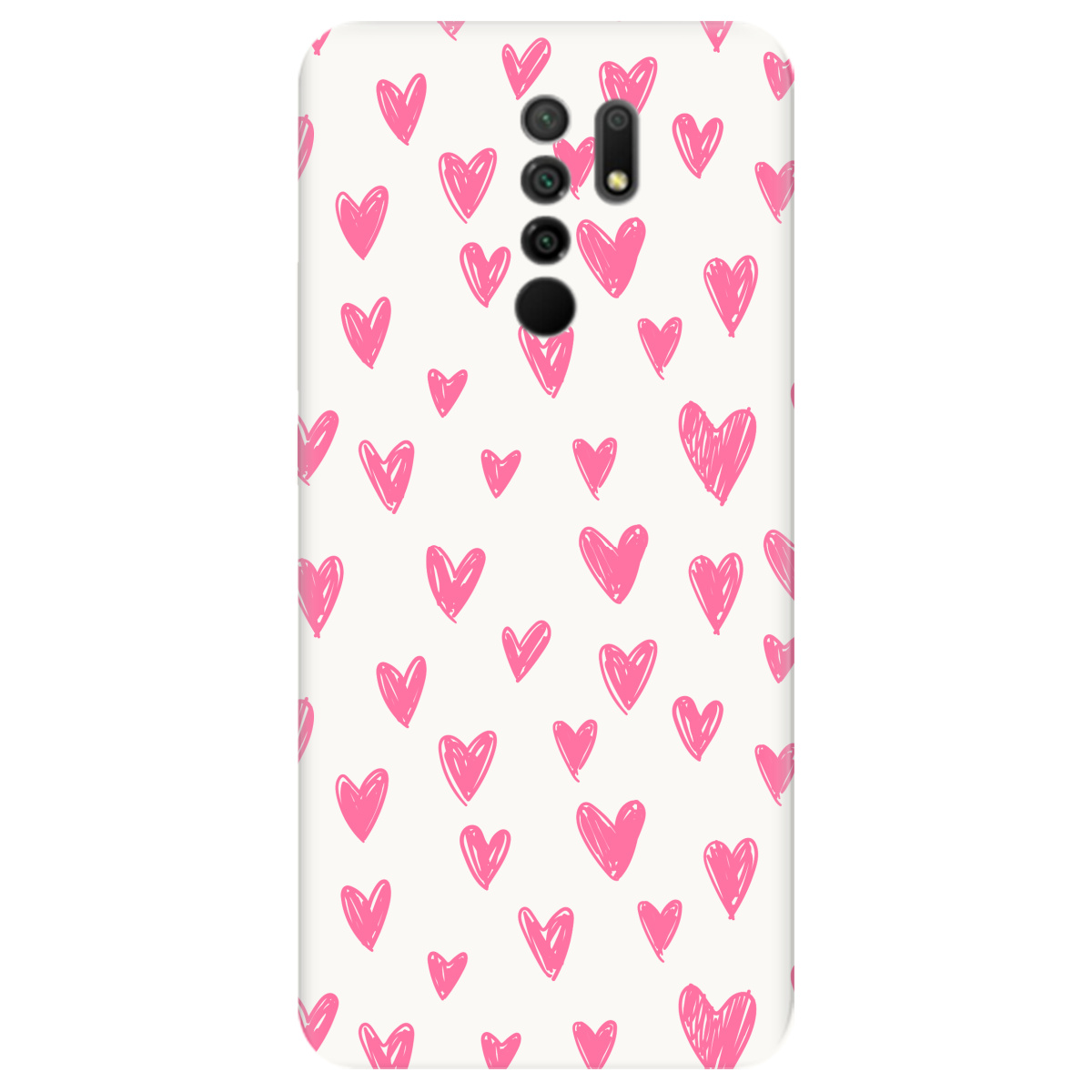 Чехол для Xiaomi Redmi 9 белый матовый soft touch You are my Valentine - фото 1