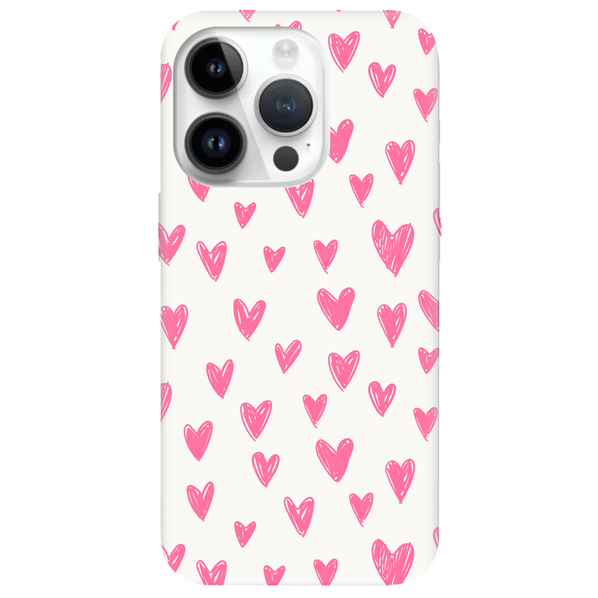 Чехол для Apple iPhone 14 Pro белый матовый soft touch You are my Valentine - фото 1