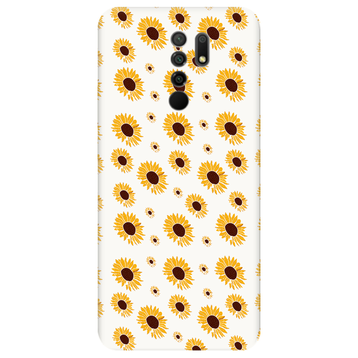 Чохол для Xiaomi Redmi 9 Білий матовий soft touch Sunflower - фото 1