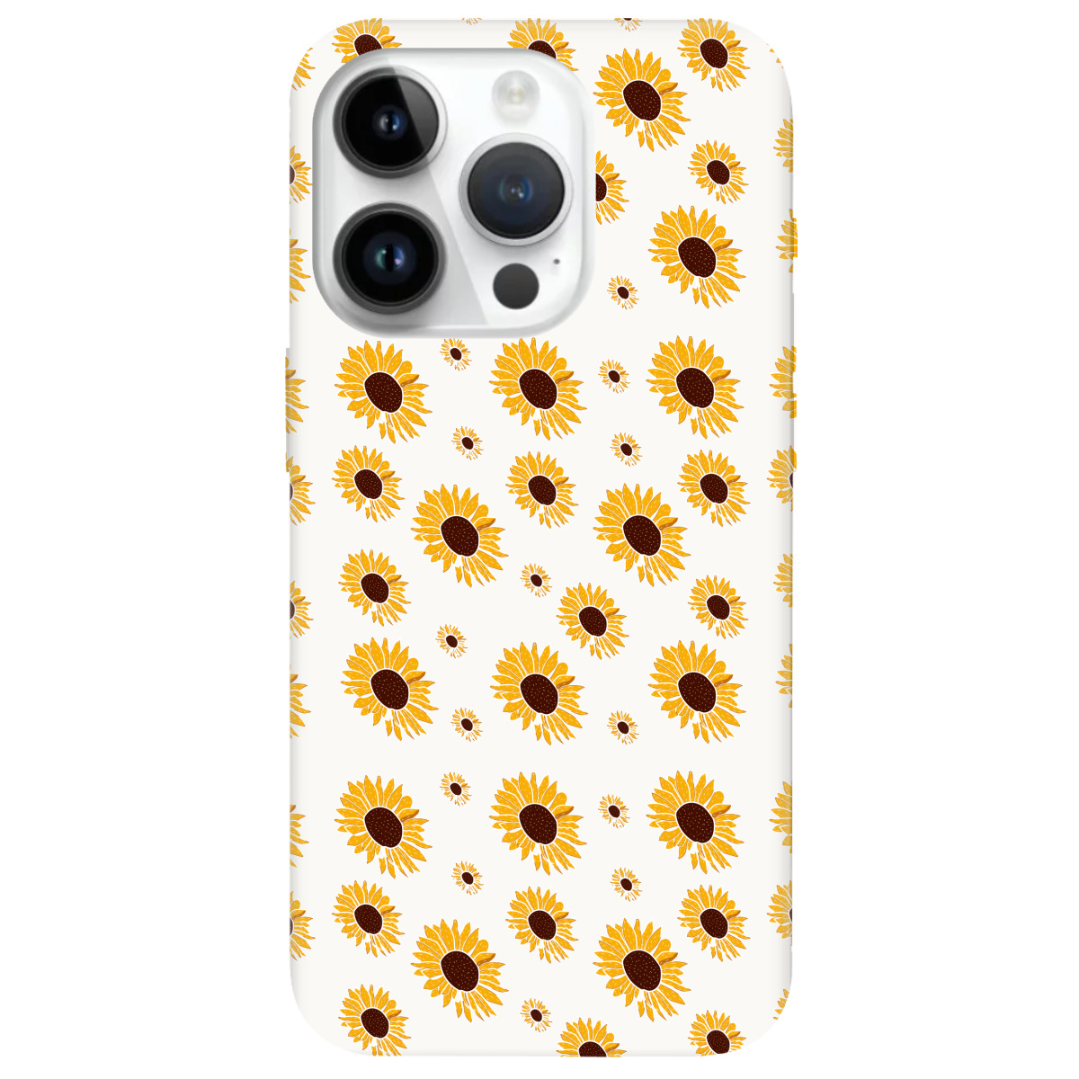 Чехол для Apple iPhone 14 Pro белый матовый soft touch Sunflower - фото 1
