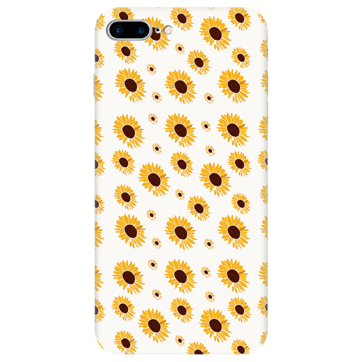 Чехол для Apple iPhone 8 Plus белый матовый soft touch Sunflower - фото 1