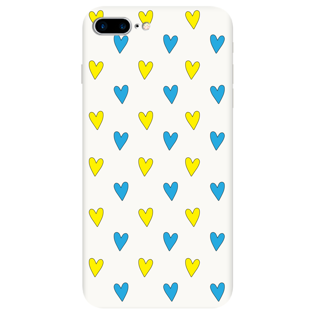 Чехол для Apple iPhone 8 Plus белый матовый soft touch Серденько - фото 1