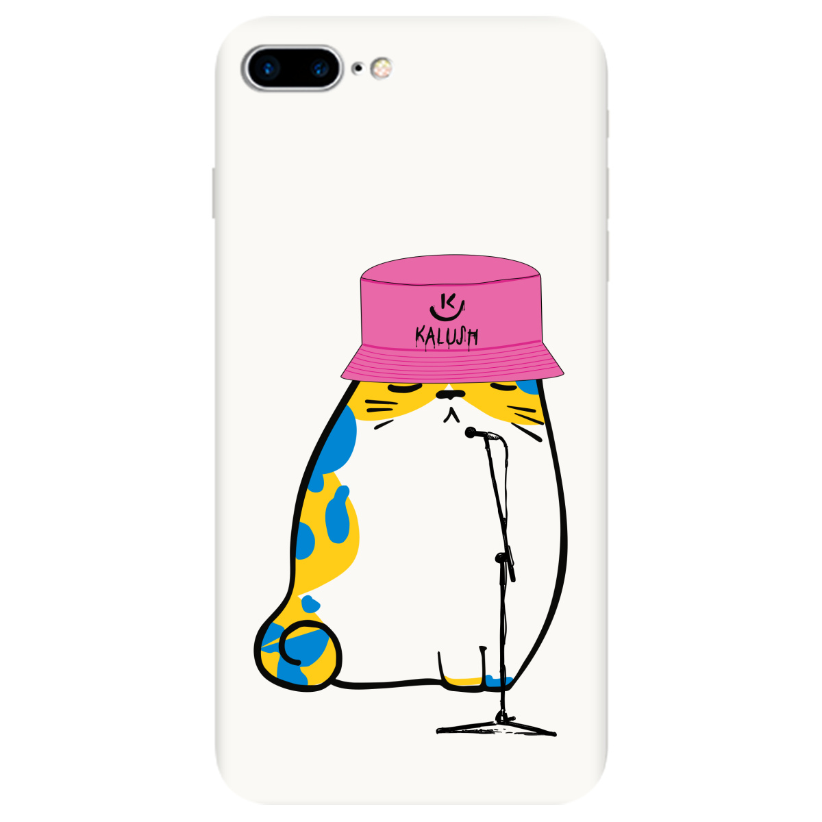 Чехол для Apple iPhone 8 Plus белый матовый soft touch Kalush - фото 1