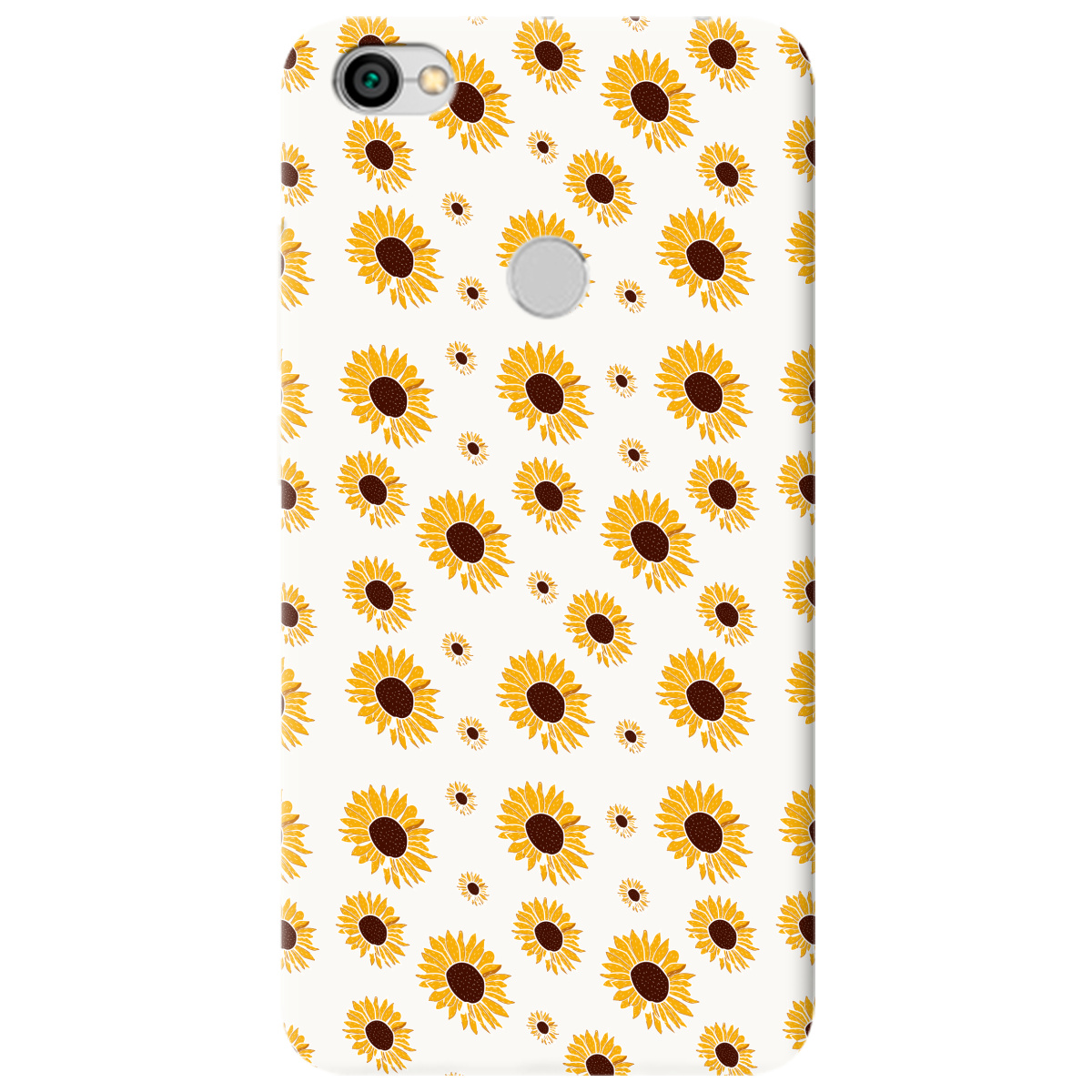 Чехол для Xiaomi Redmi Note 5A Prime белый матовый soft touch Sunflower - фото 1