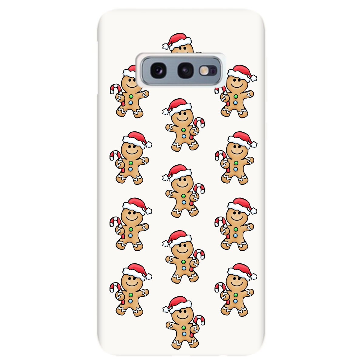 Чехол для Samsung Galaxy S10e белый матовый soft touch Gingerbread man - фото 1