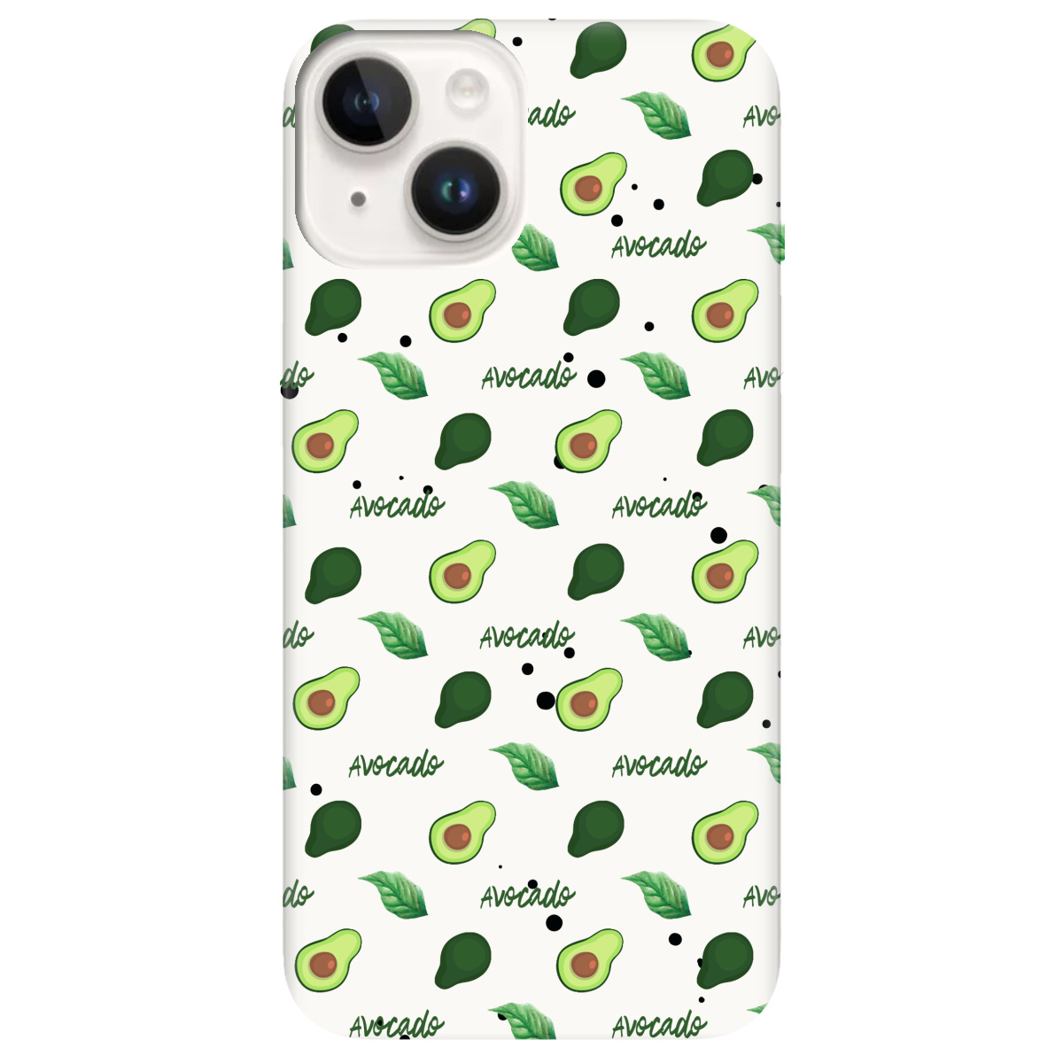 Чехол для Apple iPhone 14 Plus белый матовый soft touch Avocado - фото 1