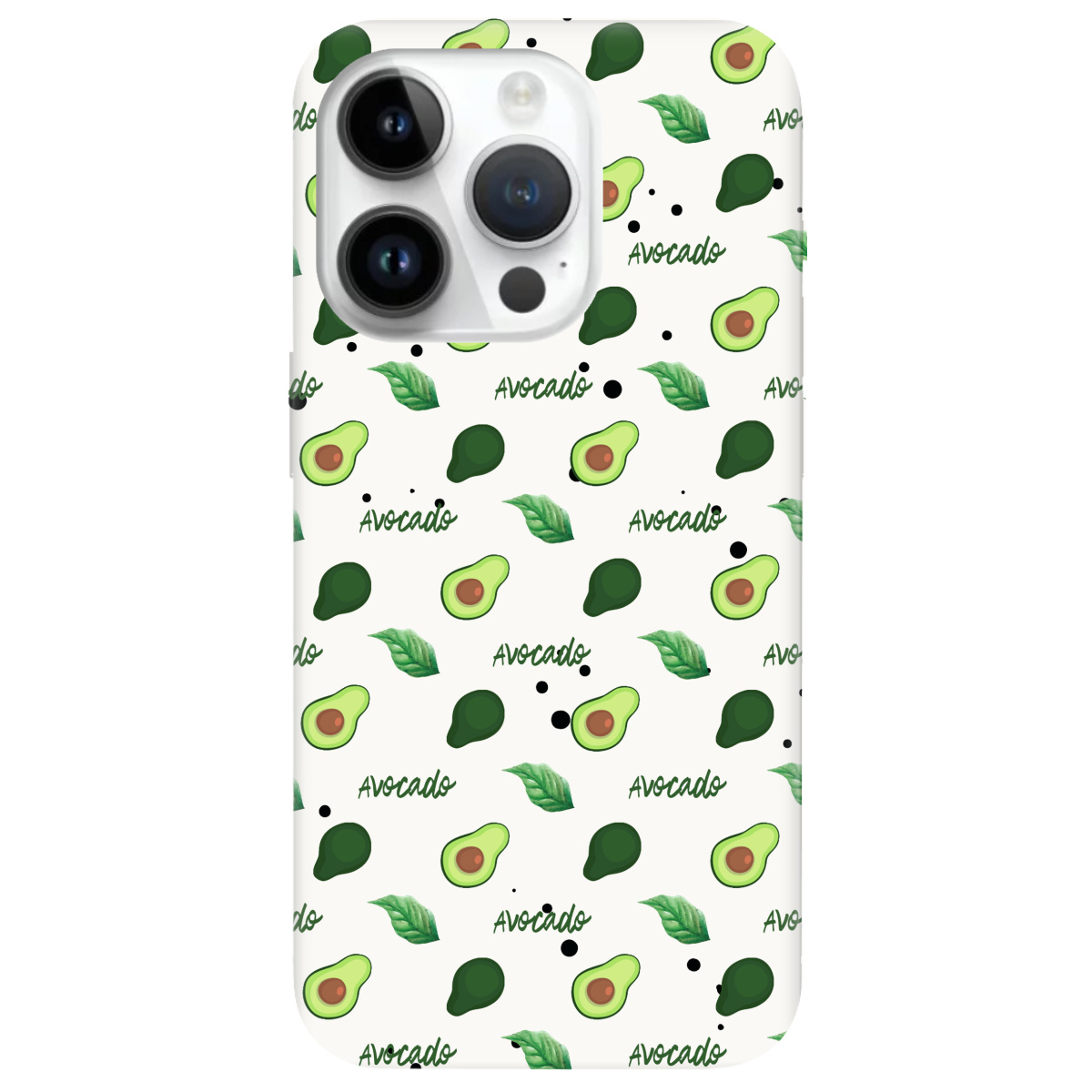 Чехол для Apple iPhone 14 Pro Max белый матовый soft touch Avocado - фото 1