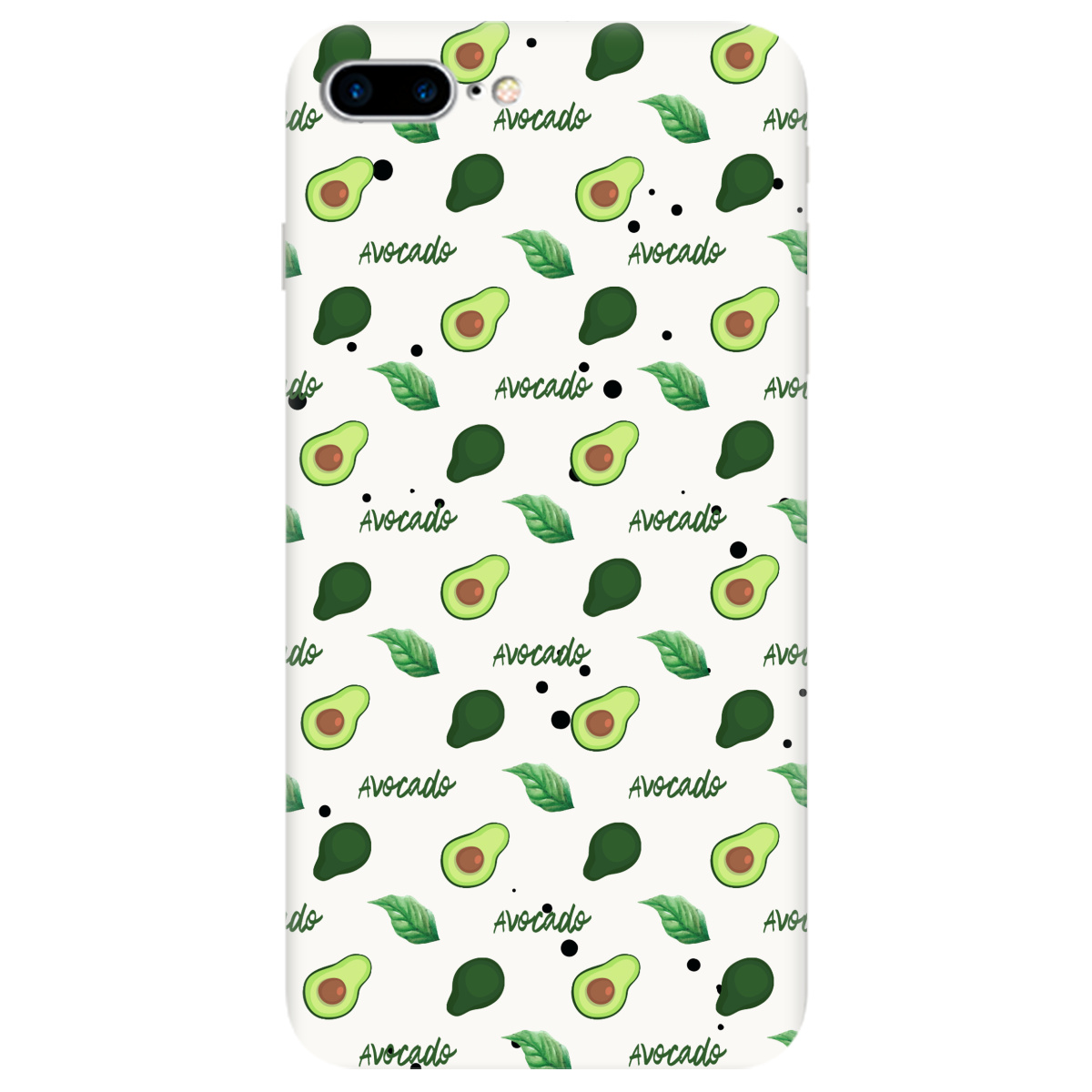 Чохол для Apple iPhone 8 Plus Білий матовий soft touch Avocado - фото 1