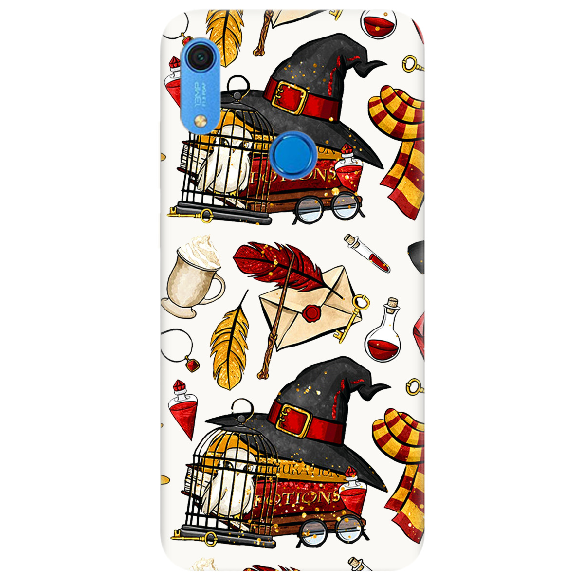 Чохол для Huawei Y6s 2019 Білий матовий soft touch Hogwarts - фото 1