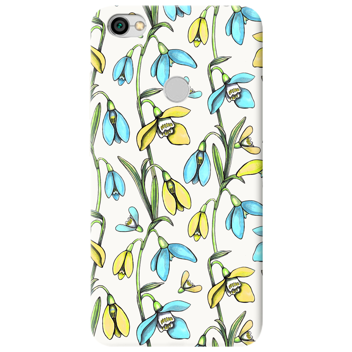Чехол для Xiaomi Redmi Note 5A Prime белый матовый soft touch Проліски - фото 1