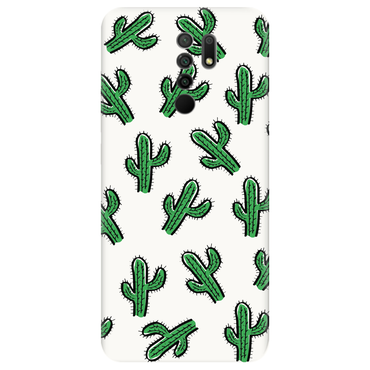 Чехол для Xiaomi Redmi 9 белый матовый soft touch Mexico - фото 1