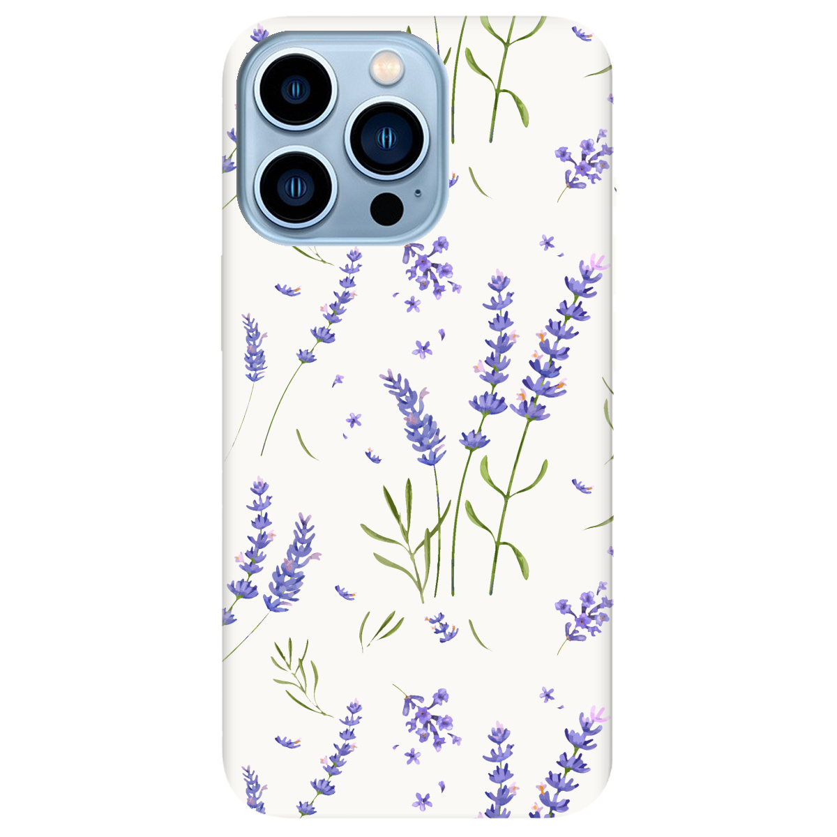 Чехол для Apple iPhone 13 Pro Max белый матовый soft touch Lavender - фото 1