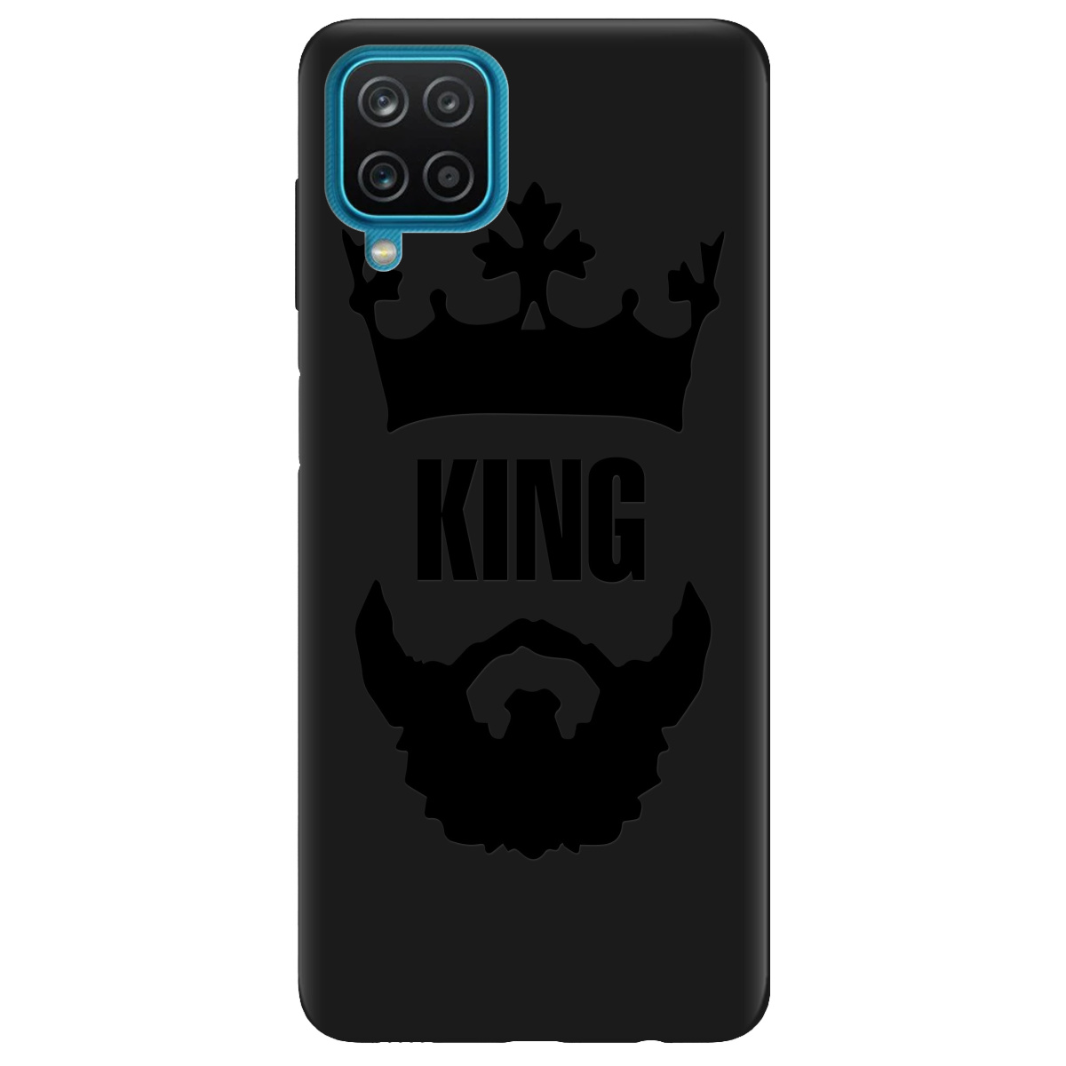 Чехол для Samsung Galaxy M12 черный матовый soft touch King - фото 1